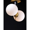 Maxim Vesper 2-Light 9.75" Wide Satin Brass / Black Semi-Flush Mount Light 26032SWSBRBK